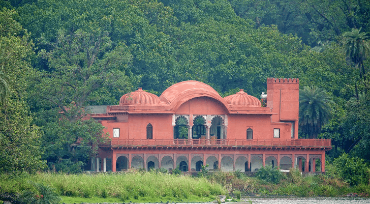 Jogi Mahal surrounded by lush greenery in Ranthambore National Park
